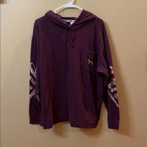 maroon victoria secret’s PINK hoodie